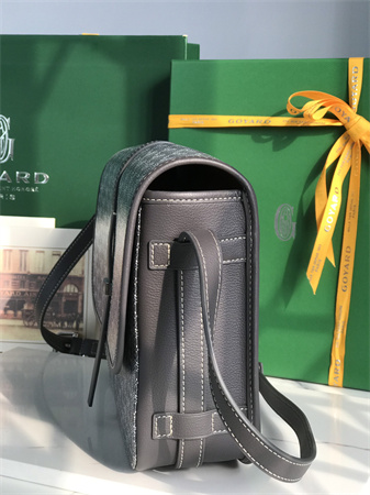 Belvedere MM Bag Goyardine Canvas & Decize Taurillon Leather Grey