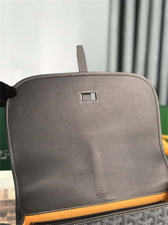 Belvedere MM Bag Goyardine Canvas & Decize Taurillon Leather Grey