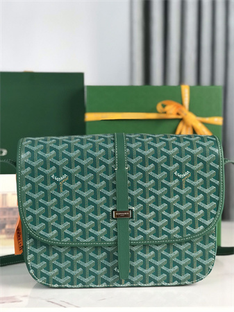 Belvedere MM Bag Goyardine Canvas & Decize Taurillon Leather Green