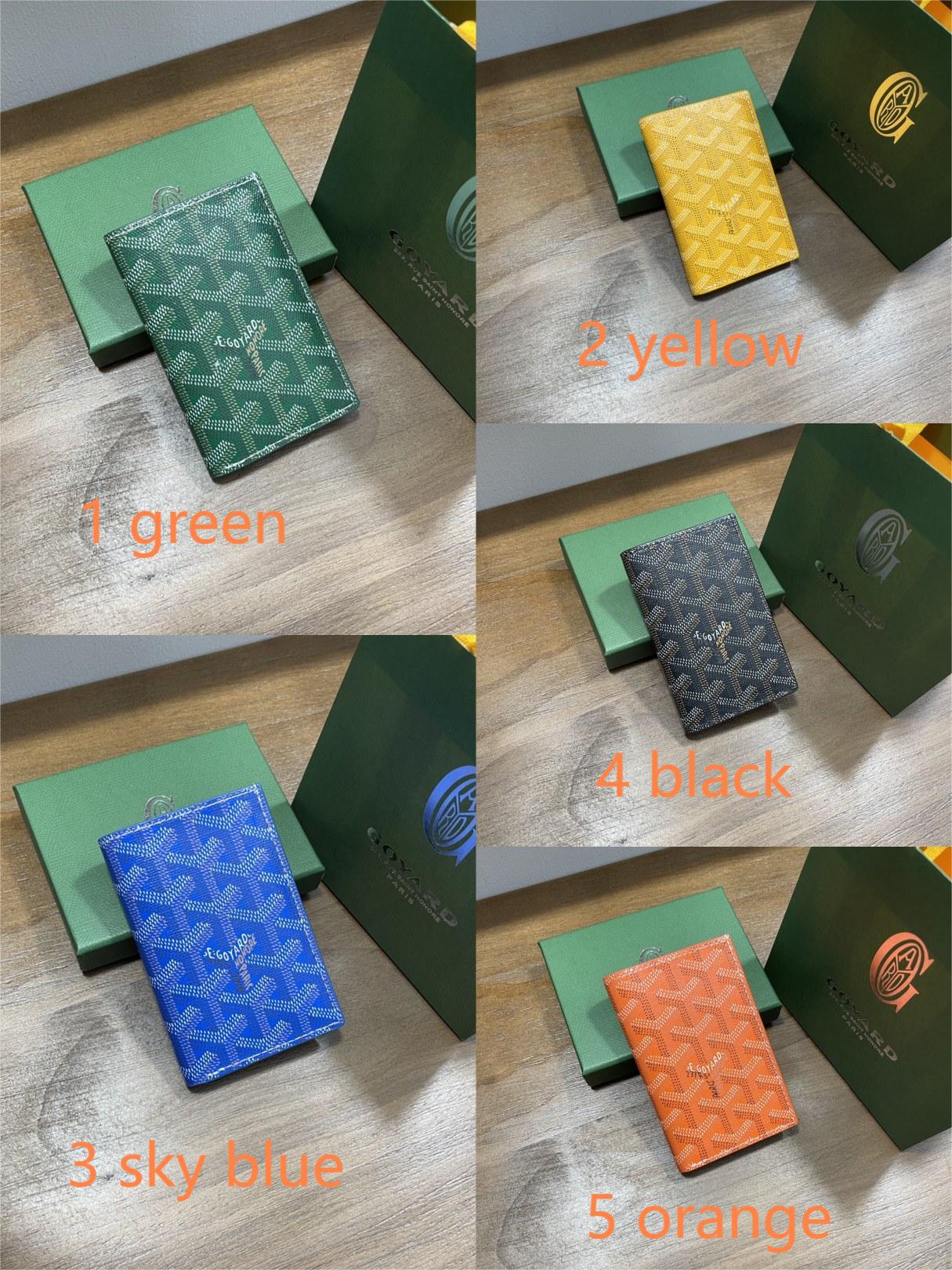 Saint-Pierre Card Wallet Goyardine Canvas & Vauzelles Leather 11 Colors