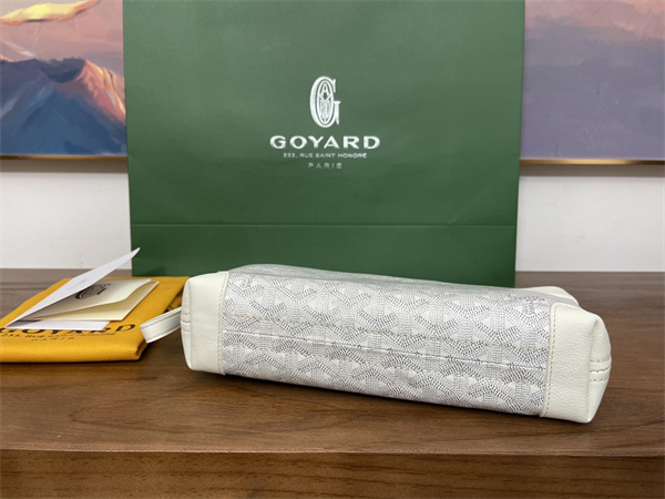 CONTI POUCH Goyardine Canvas&Chevroches Calfskin White