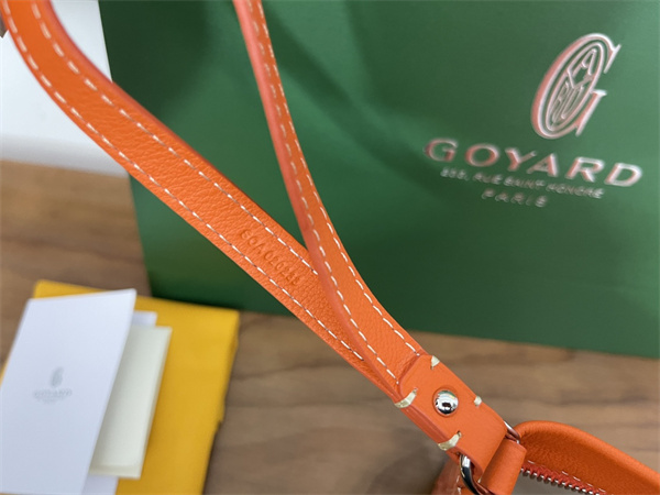 CONTI POUCH Goyardine Canvas&Chevroches Calfskin Orange