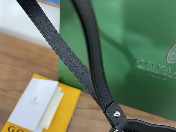 CONTI POUCH Goyardine Canvas&Chevroches Calfskin Black