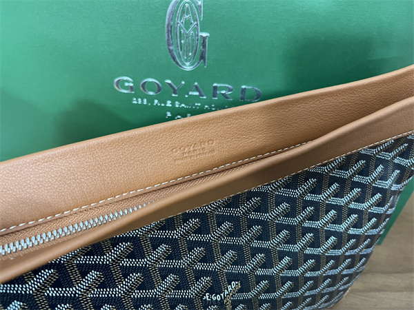 CONTI POUCH Goyardine Canvas&Chevroches Calfskin Black-Tan