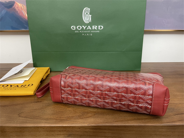 CONTI POUCH Goyardine Canvas&Chevroches Calfskin Red