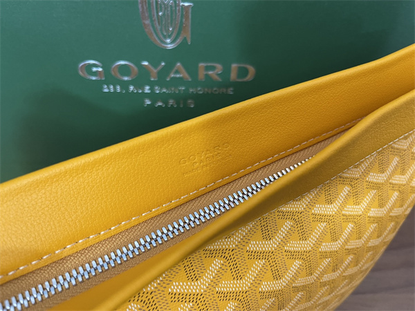 CONTI POUCH Goyardine Canvas&Chevroches Calfskin Yellow