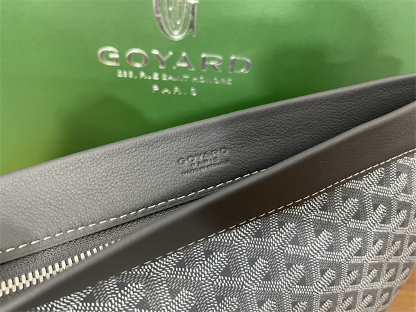 CONTI POUCH Goyardine Canvas&Chevroches Calfskin Grey