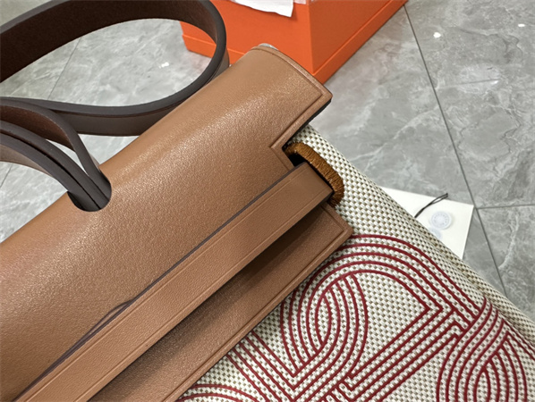 Her.mes Herbag 31 Canvas and Calfskin With Printing