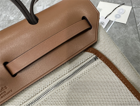 Her.mes Herbag 31 Canvas and Calfskin With Printing