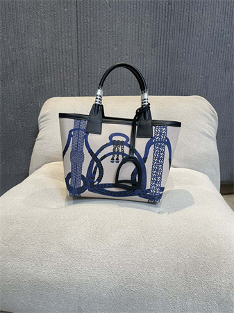 Her.mes Steeple Handbag Hplume Canvas and Swift Calfskin multicolor Printing HS