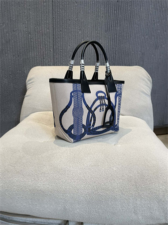 Her.mes Steeple Handbag Hplume Canvas and Swift Calfskin multicolor Printing HS