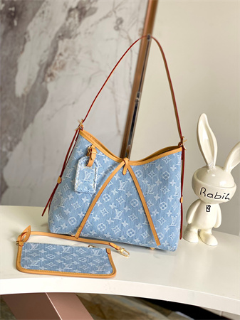 LV CarryAll PM Bag Monogram Denim Sky Blue M11462