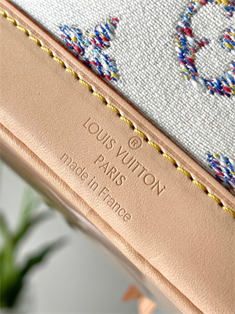 LV Nano Noé Monogram jacquard fabric Multicolor White M83453