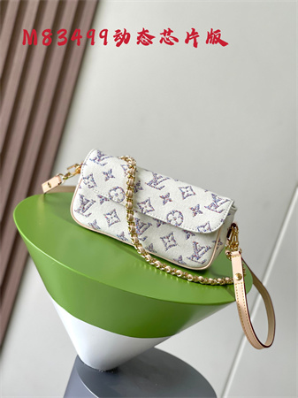 LV Wallet on Chain Ivy Monogram jacquard fabric Multicolor White M83499