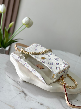 LV Wallet on Chain Ivy Monogram jacquard fabric Multicolor White M83499
