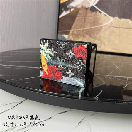 LV Slender Wallet Monogram Surfin’ coated canvas Black M83468