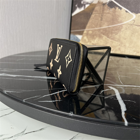 LV  Clémence Wallet Monogram Empreinte Leather Black/Beige