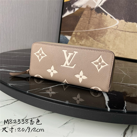 LV  Clémence Wallet Monogram Empreinte Leather Tourterelle M82338
