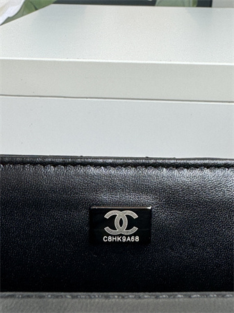 Chanel Mini Flap Bag With Top Handle Lambskin Petwer Tone Metal Black AS2431