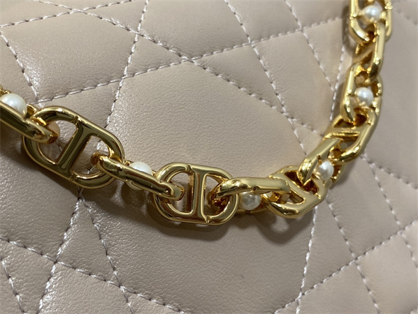 CD Mini Dior Ange Bag Pink Macrocannage Calfskin