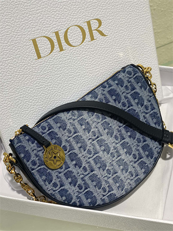 Diorstar Callisto Bag Blue Denim Dior Oblique Jacquard