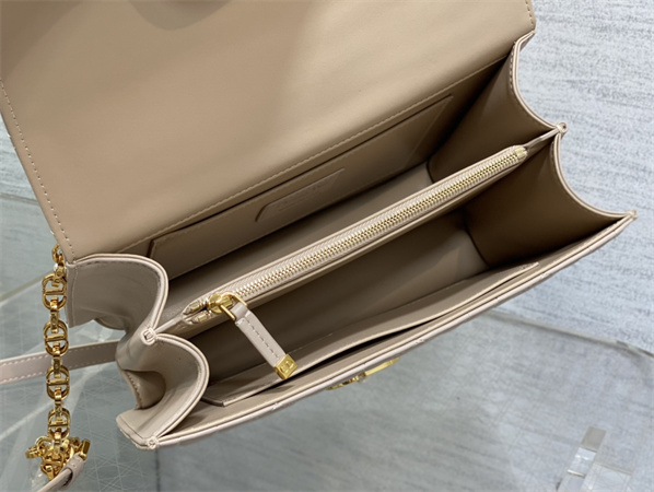 CD Medium Ange Bag Pink Macrocannage Calfskin