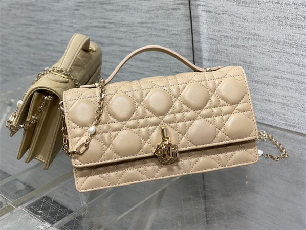 CD Miss Dior MINI Top Handle Bag Cannage Lambskin