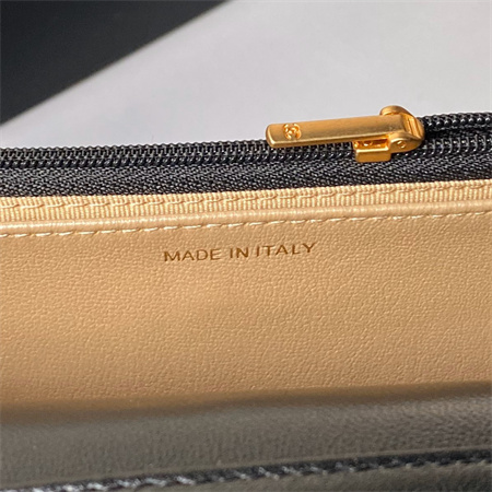 Chanel Wallet On Chain Shiny Lambskin, Enamel & Gold-Tone Metal Black AP3938