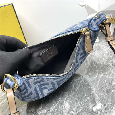 Fen.digraphy Mini Bag Light Blue FF Denim Fabric Bag
