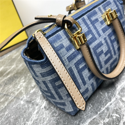 Fen.di By The Way Mini Bag Light Blue FF Denim Fabric