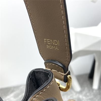 Fen.di MON TRESOR Light blue FF denim fabric mini bag