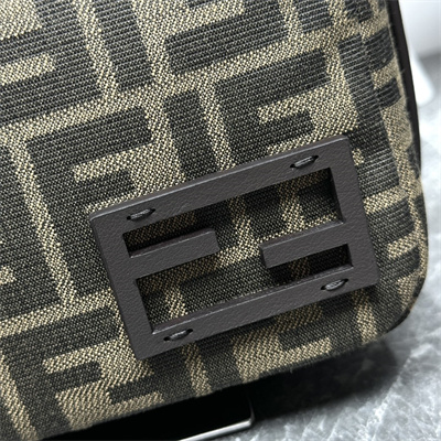 Fen.di Simply Fendi Mini Brown FF jacquard fabric mini bag