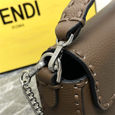 Fen.di Baguette MiniSelleria bag with 309 hand-sewn topstitches