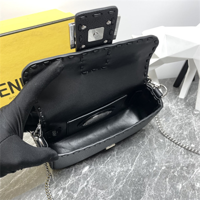 Fen.di Baguette MiniSelleria bag with 309 hand-sewn topstitches