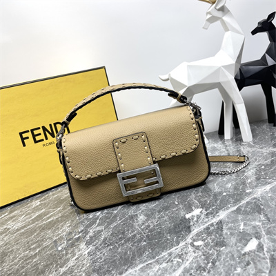 Fen.di Baguette MiniSelleria bag with 309 hand-sewn topstitches