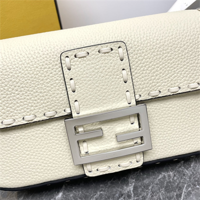 Fen.di Baguette MiniSelleria bag with 309 hand-sewn topstitches