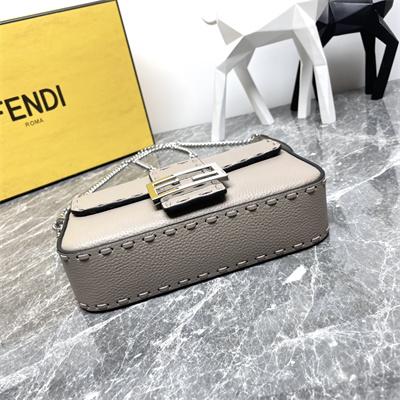 Fen.di Baguette MiniSelleria bag with 309 hand-sewn topstitches