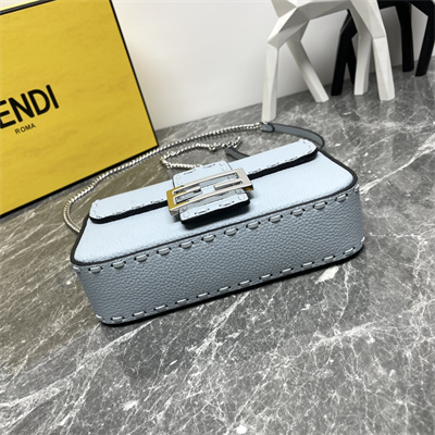 Fen.di Baguette MiniSelleria bag with 309 hand-sewn topstitches