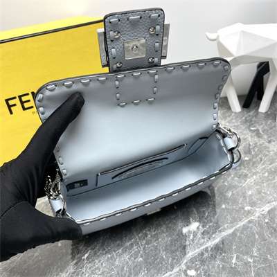 Fen.di Baguette MiniSelleria bag with 309 hand-sewn topstitches