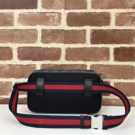 Gucci GG BELT BAG WITH ZIP POCKET Black 792094