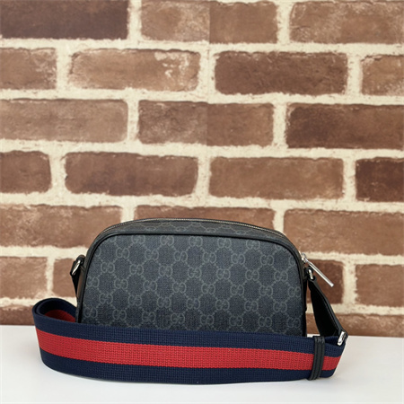 Gucci GG CROSS-BODY BAG Black GG Supreme canvas and Leather Trim 792097