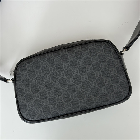 Gucci GG CROSS-BODY BAG Black GG Supreme canvas and Leather Trim 792097