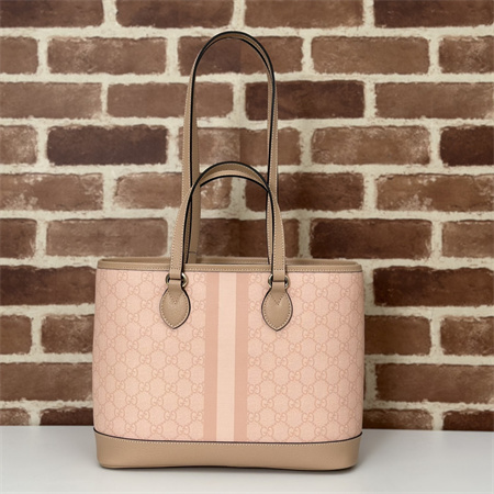 Gu.cci Ophidia Mini Tote Bag GG Supreme Canvas Dusty Pink 765043