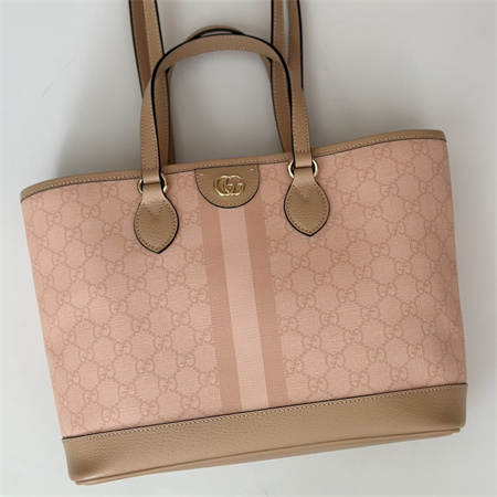 Gu.cci Ophidia Mini Tote Bag GG Supreme Canvas Dusty Pink 765043