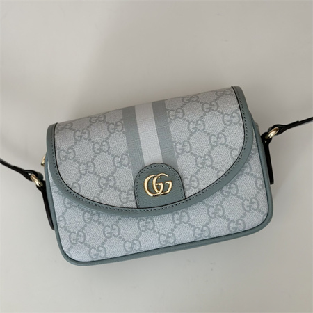 Gu.cci Ophidia GG Mini Shoulder Bag Dusty Blue 772239