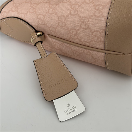 Gu.cci Ophidia GG Small Shoulder Bag Supreme Canvas Dusty Pink 781402