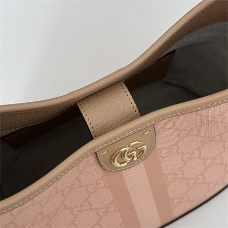 Gu.cci Ophidia GG Small Shoulder Bag Supreme Canvas Dusty Pink 781402