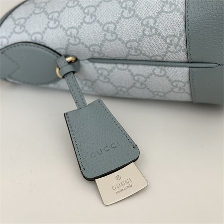 Gu.cci Ophidia GG Small Shoulder Bag Supreme Canvas Dusty Blue 781402