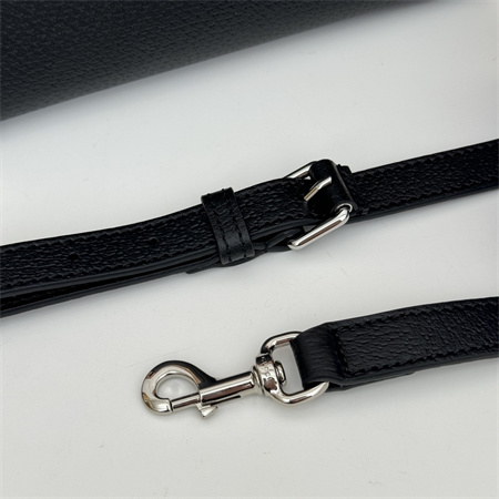 Gu.cci Super Mini Bag With GG Tag Black Leather 795488