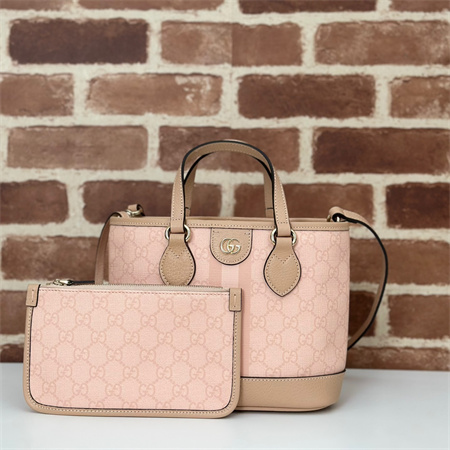Gucci OPHIDIA MINI TOTE BAG Dusty Pink 811716